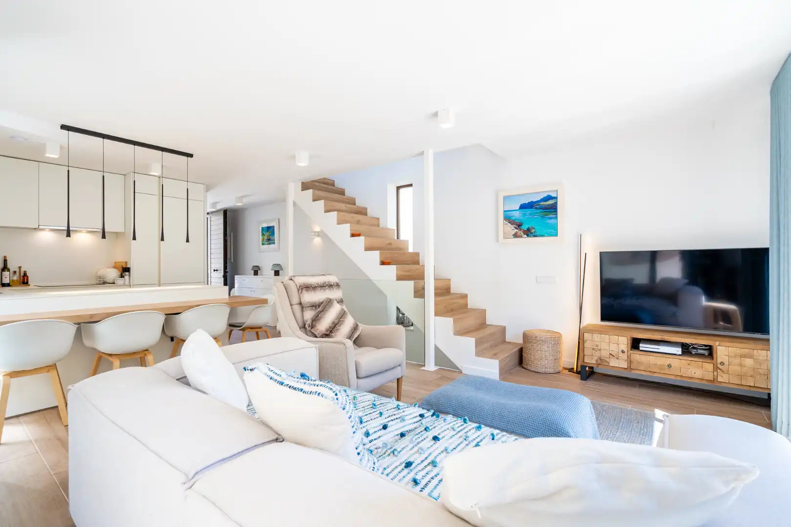 Living room of Detached homes for sale in Pollença  with Air Conditioner, Private garden and Terrace