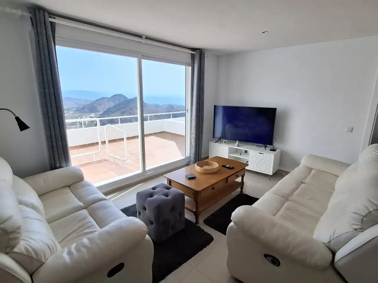 Wohnzimmer von Wohnungen zum Verkauf in Mojácar mit Klimaanlage, Terrasse und Schwimmbad