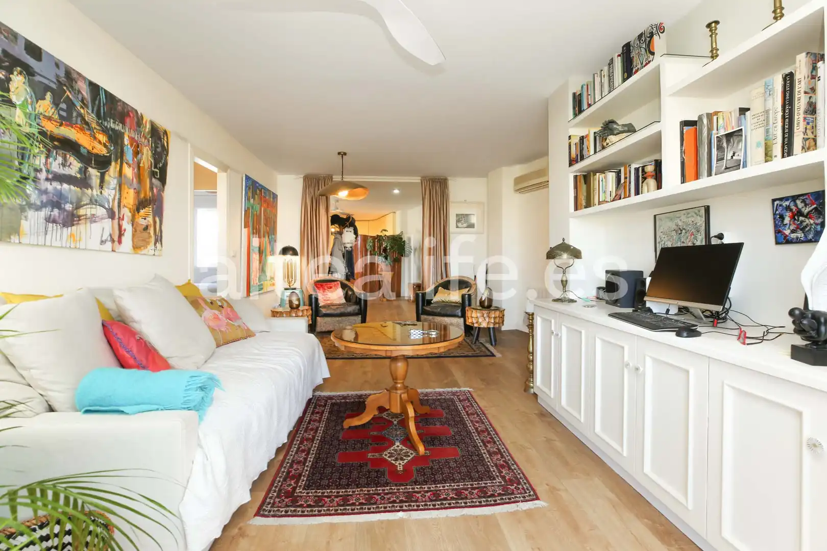Wohnzimmer von Dachboden zum Verkauf in Altea mit Klimaanlage und Terrasse