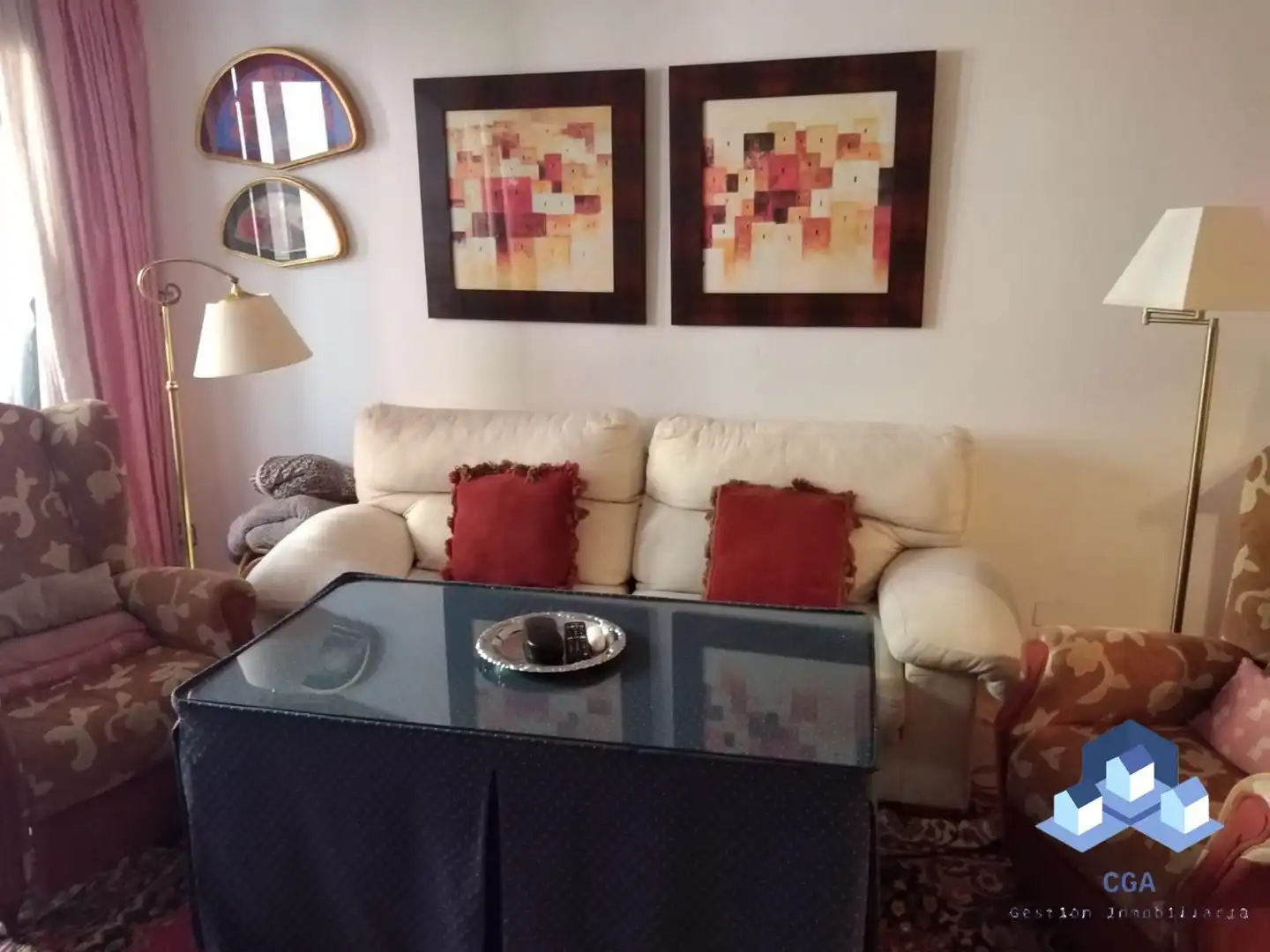 Living room of Flat for sale in Lorca  with Air Conditioner and Furnished