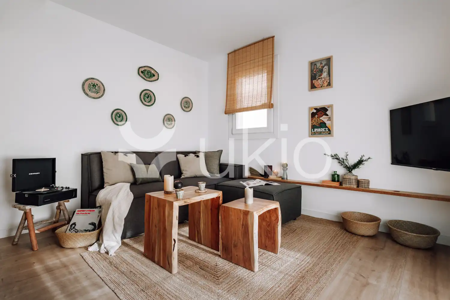 Sala de estar de Ático de alquiler en Barcelona con Aire acondicionado, Calefacción y Terraza
