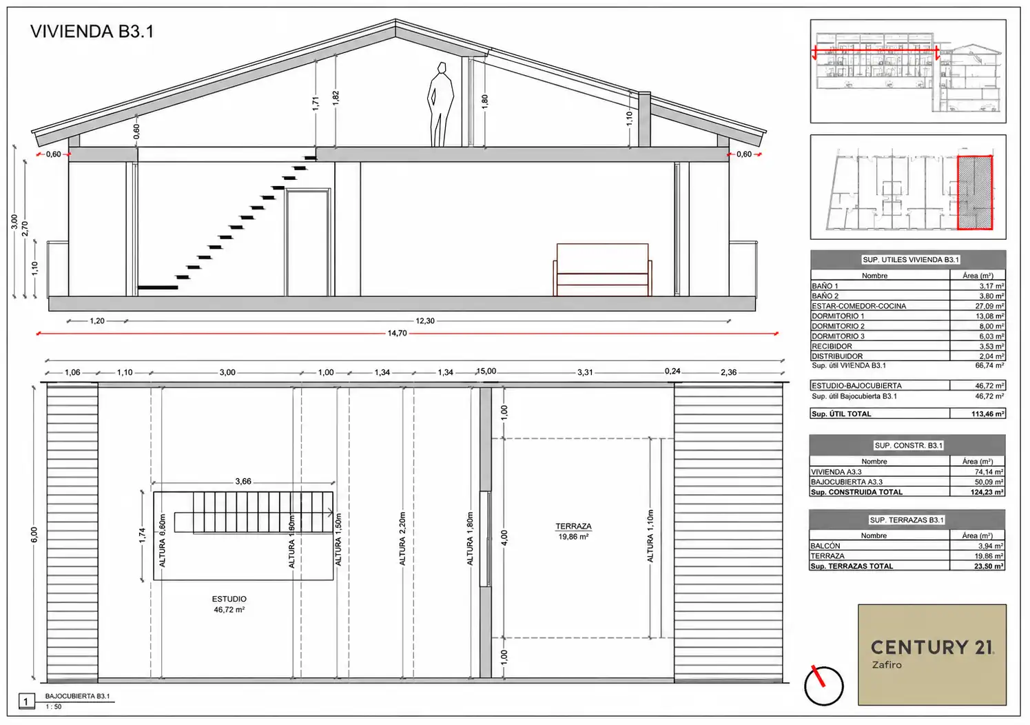 Duplex avec terrasse à vendre à Carrer d'Espronceda, 11, La Roca del Vallès, Spain B3.1, imagen 25
