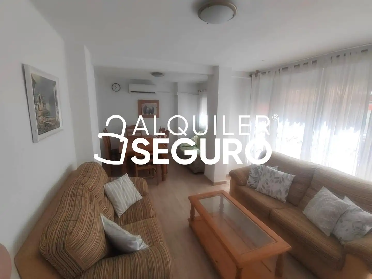 Sala de estar de Piso de alquiler en Benidorm con Aire acondicionado, Terraza y Amueblado