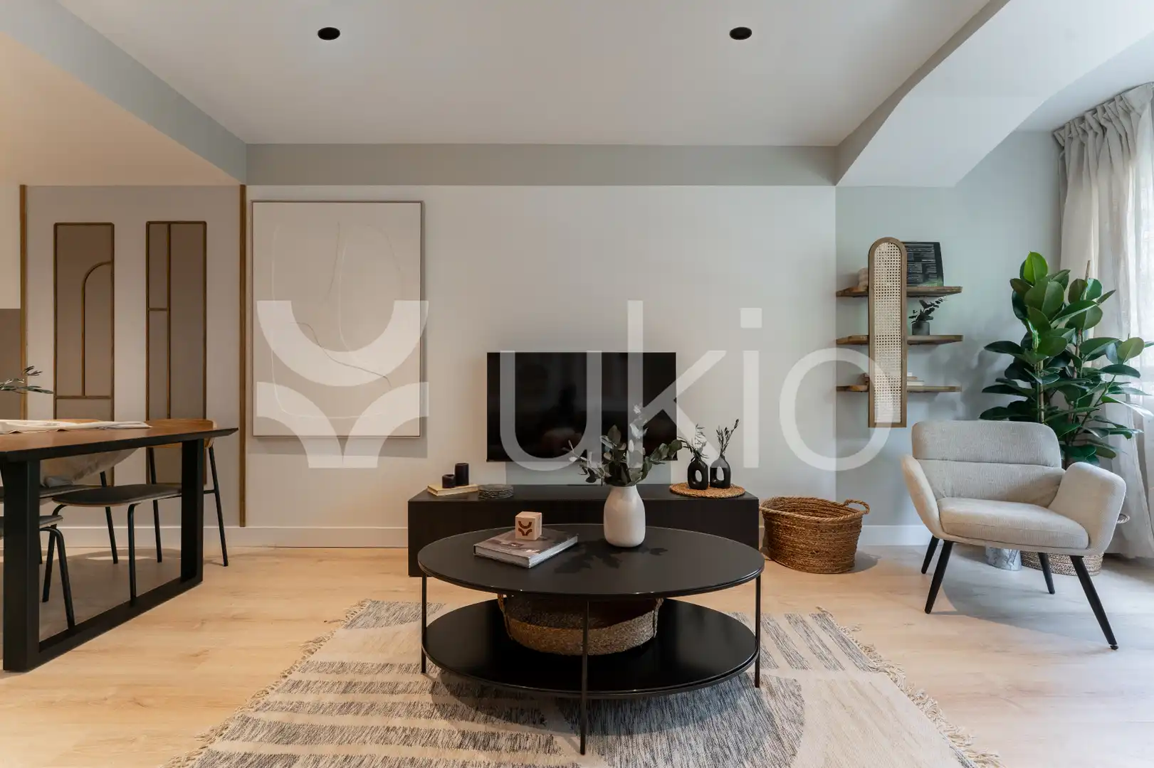 Sala d'estar de Apartament de lloguer en Madrid amb Aire condicionat, Calefacció i Moblat