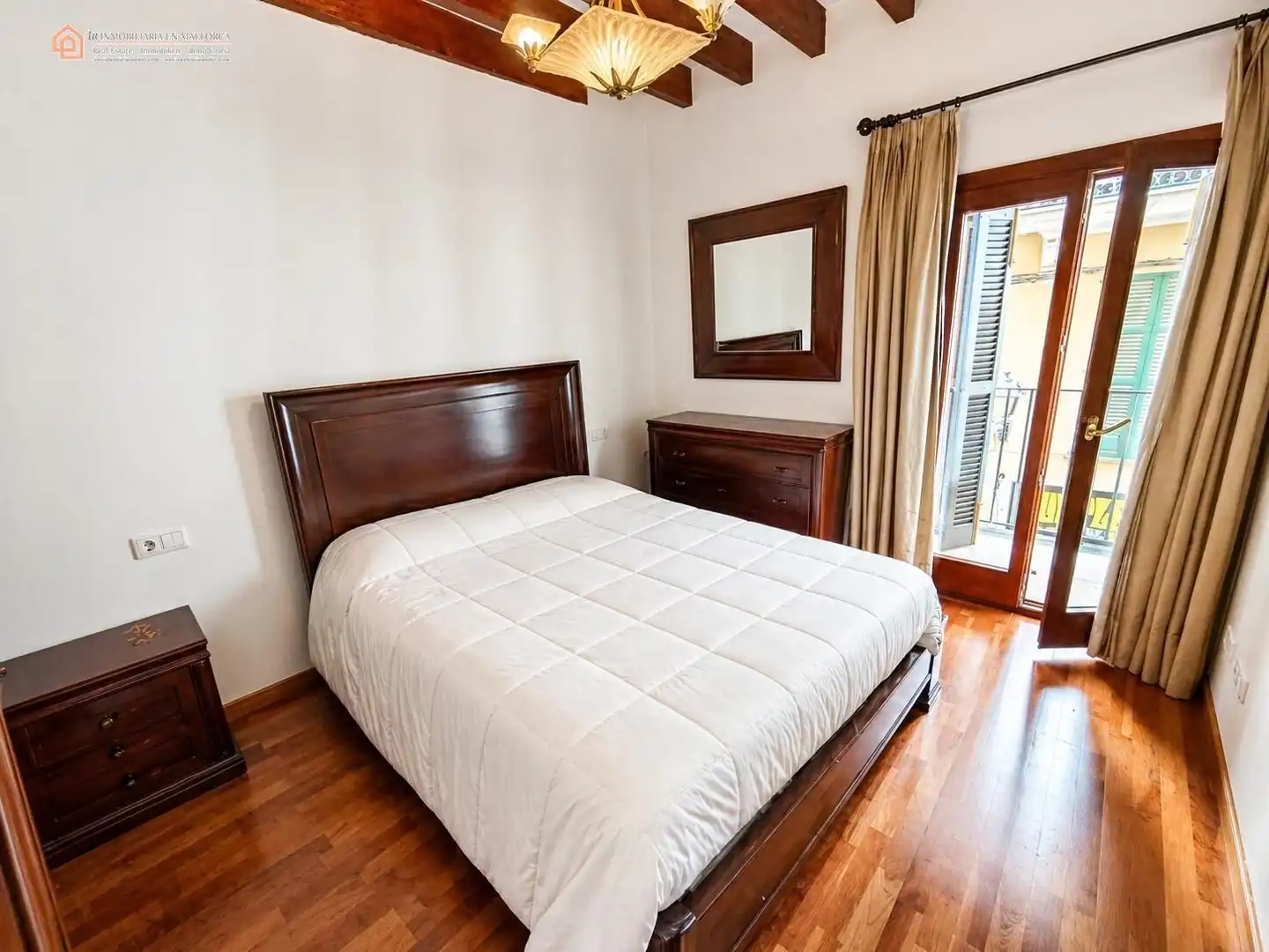 Schlafzimmer von Wohnung zum Verkauf in  Palma de Mallorca mit Heizung, Parkett und Terrasse