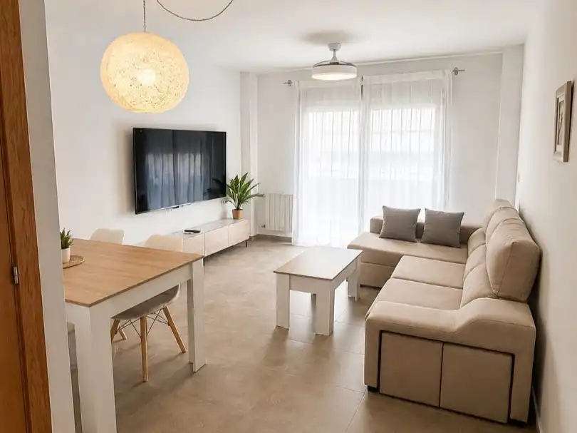 Living room of Flat for share in Almansa