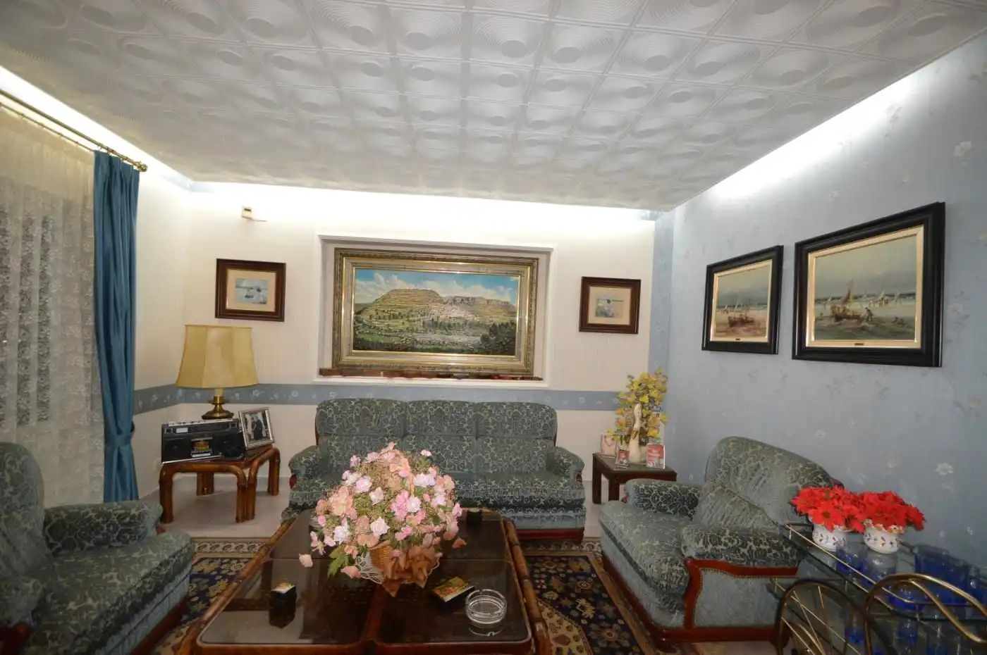 Sala d'estar de Casa o xalet en venda en Vinaròs amb Aire condicionat, Jardí privat i Terrassa