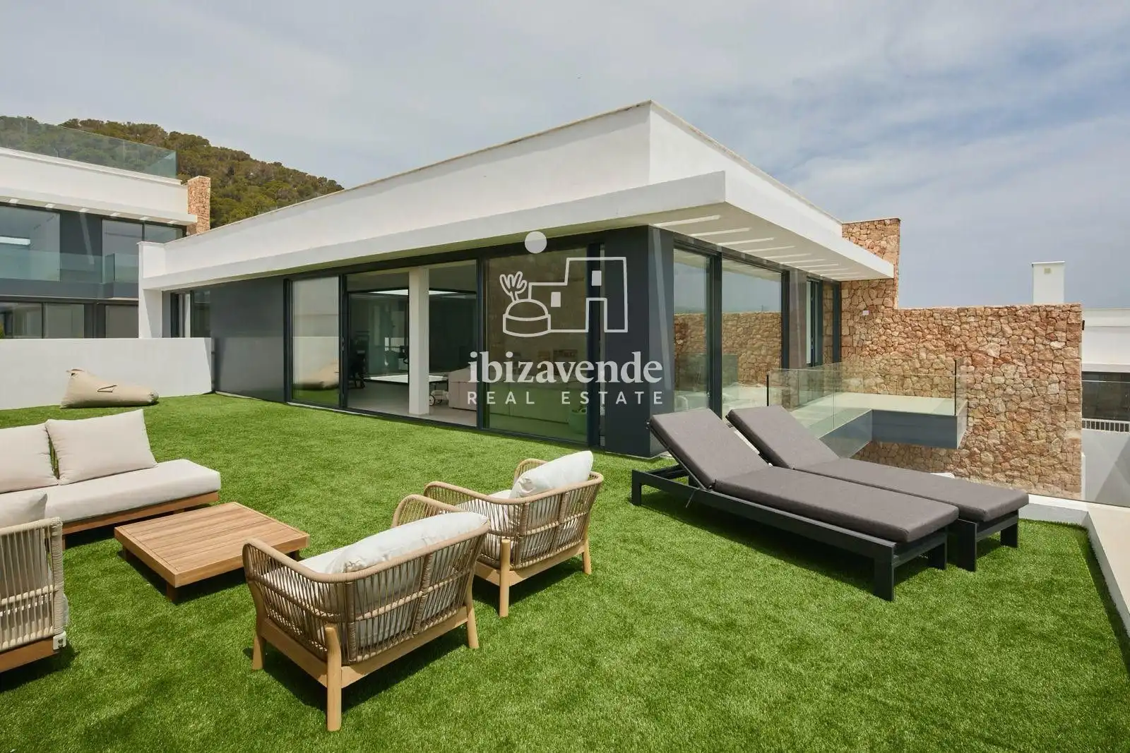 Terraza de Casa o chalet de alquiler en Santa Eulària des Riu con Aire acondicionado, Calefacción y Jardín privado