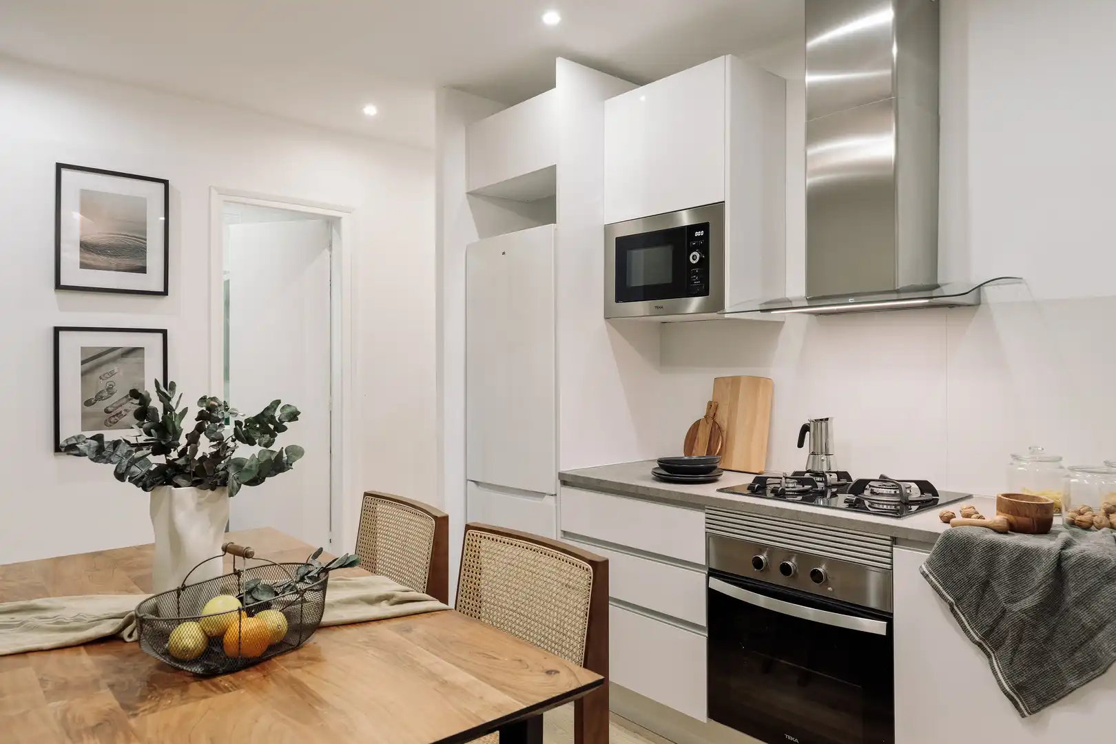 Cocina de Apartamento de alquiler en Barcelona con Amueblado, Horno y Lavadora