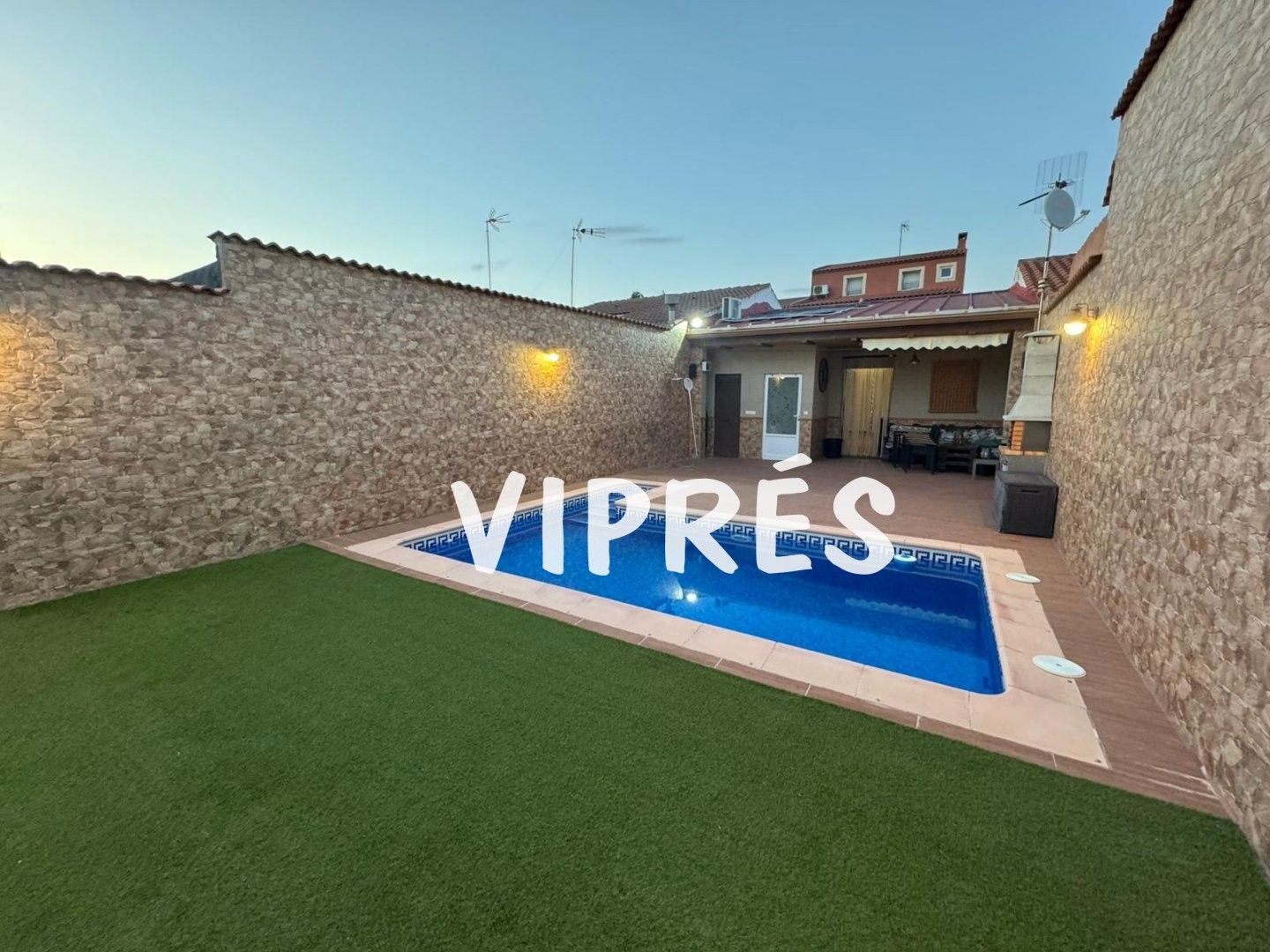 Swimming pool of House or chalet for sale in La Garrovilla   with Air Conditioner, Swimming Pool and Furnished