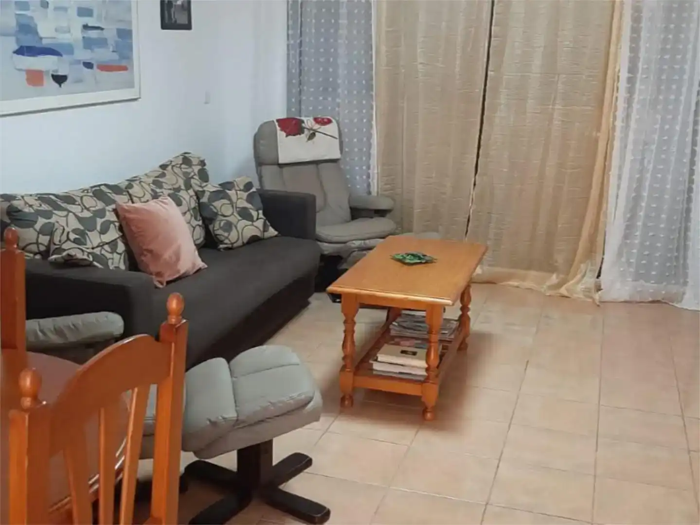 Sala d'estar de Àtic de lloguer en Zahara Pueblo