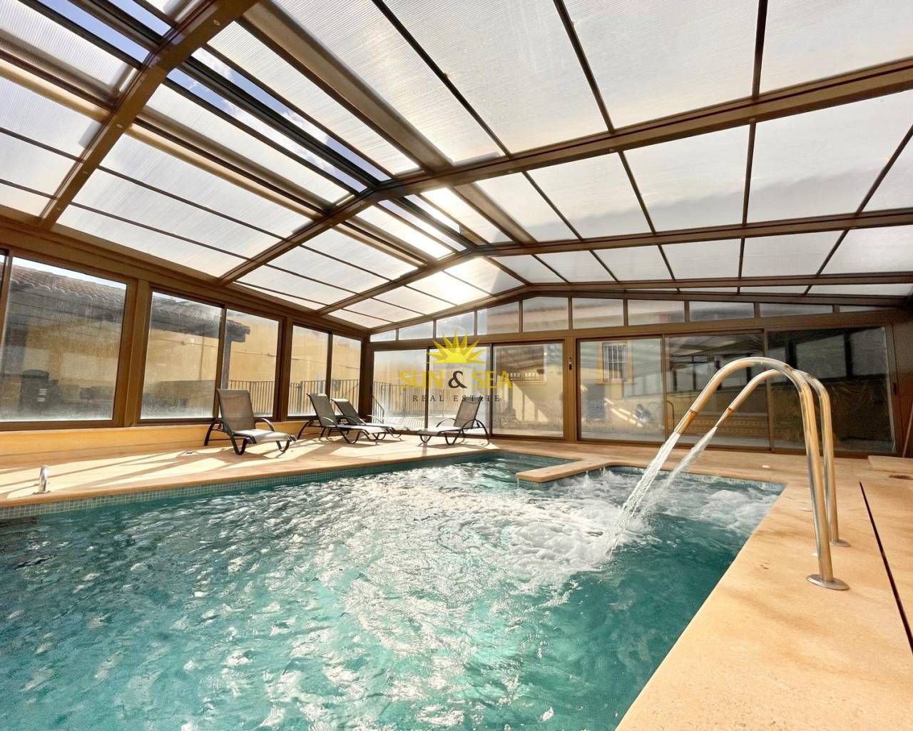 Swimming pool of House or chalet for sale in Abanilla  with Air Conditioner, Heating and Private garden