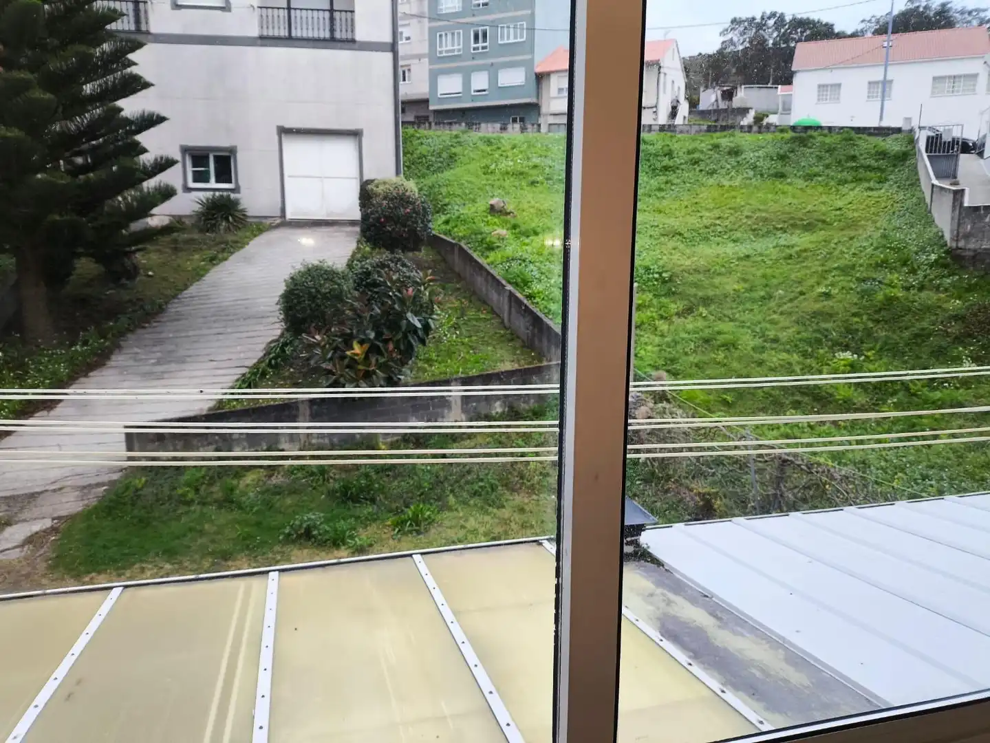 Balcony of Flat for rent in Laxe  with Heating and Furnished