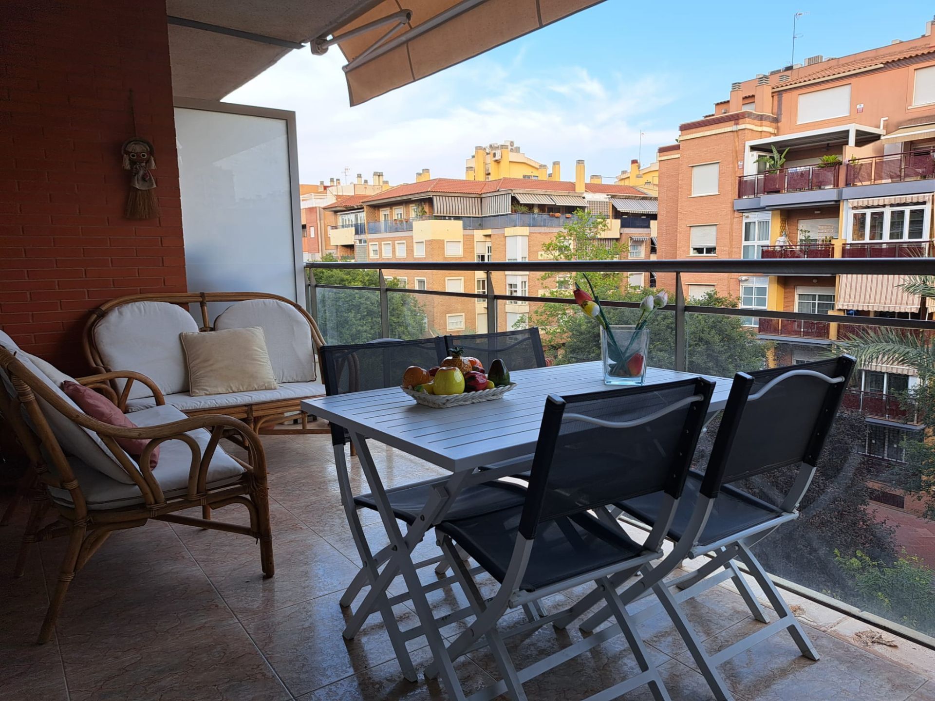 Terrace of Flat to rent in  Murcia Capital  with Air Conditioner, Terrace and Furnished