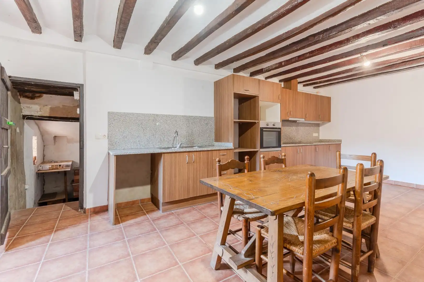 Cocina de Piso de alquiler en La Vall de Bianya con Calefacción, Jardín privado y Terraza