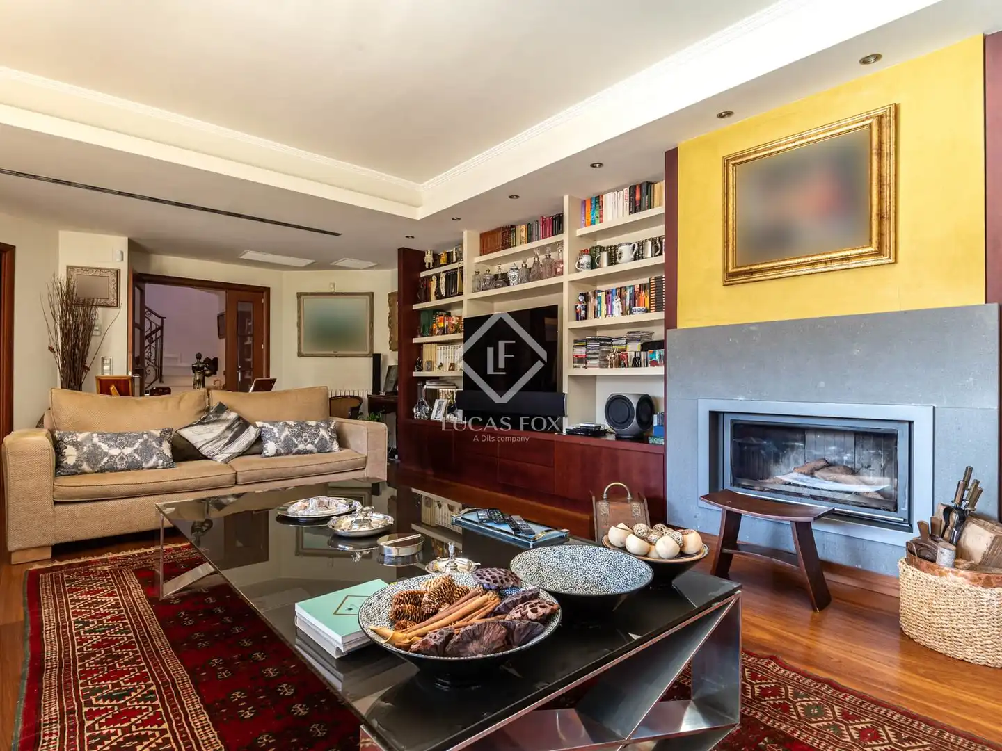 Sala de estar de Casa o chalet en venta en Sant Cugat del Vallès con Aire acondicionado, Calefacción y Jardín privado