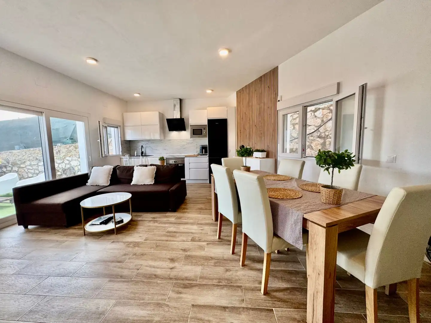 Sala d'estar de Casa o xalet en venda en Mijas amb Aire condicionat, Jardí privat i Terrassa