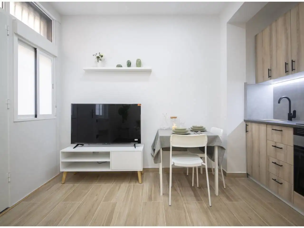 Wohnzimmer von Wohnung zum Verkauf in L'Hospitalet de Llobregat mit Klimaanlage, Heizung und Parkett