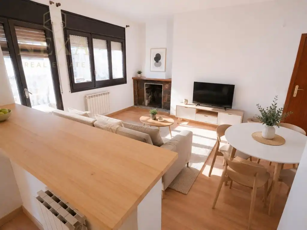 Sala de estar de Piso en venta en Sant Hilari Sacalm con Terraza, Horno y Balcón