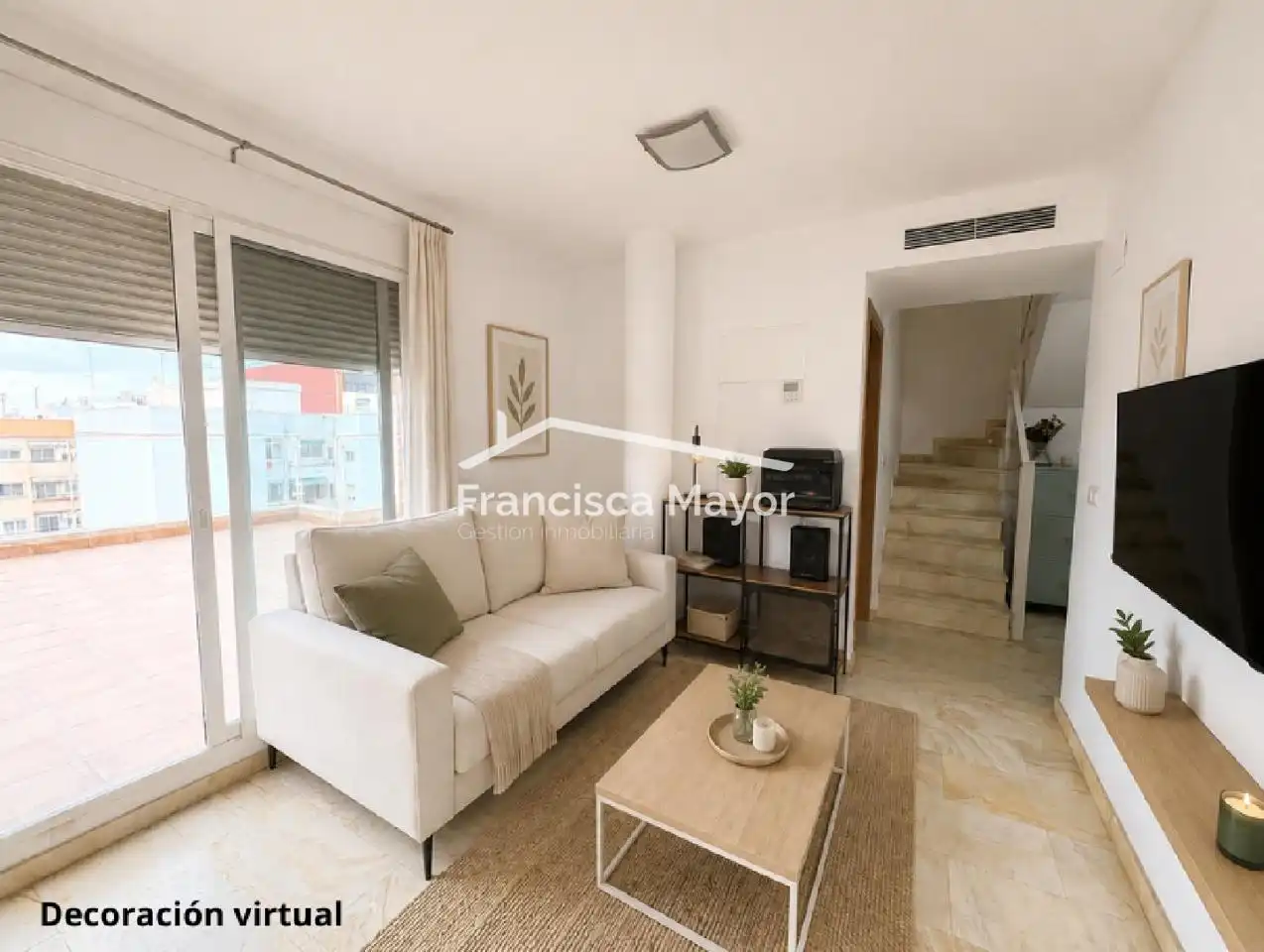Sala d'estar de Dúplex en venda en Valencia amb Aire condicionat i Terrassa