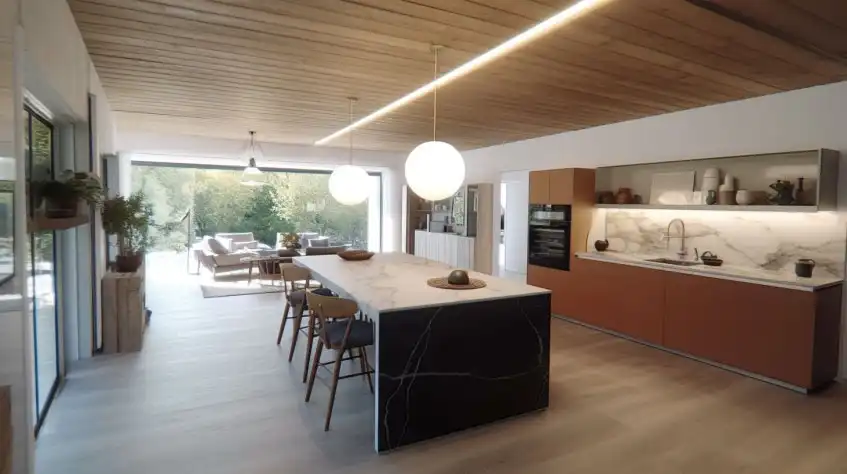 Kitchen of Houses for sale in Sant Martí de Llémena  with Heating, Private garden and Terrace
