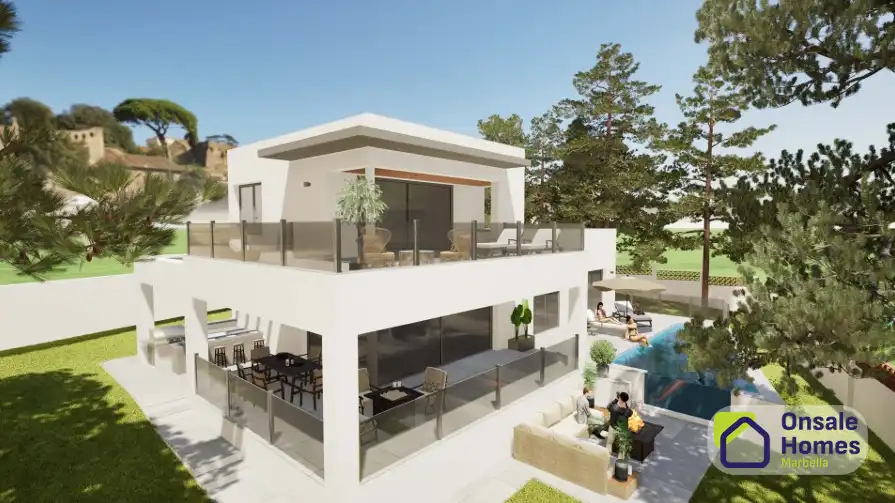 Terrassa de Casa o xalet en venda en Marbella amb Jardí privat