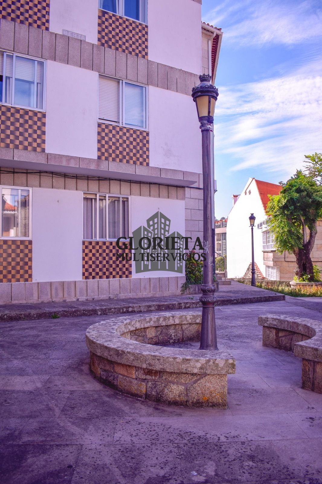 Vista exterior de Pis de lloguer en Baiona amb Terrassa, Moblat i Forn