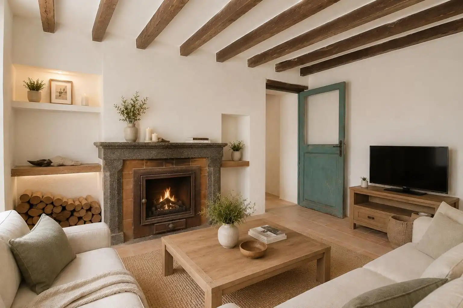 Sala de estar de Finca rústica en venta en Artà