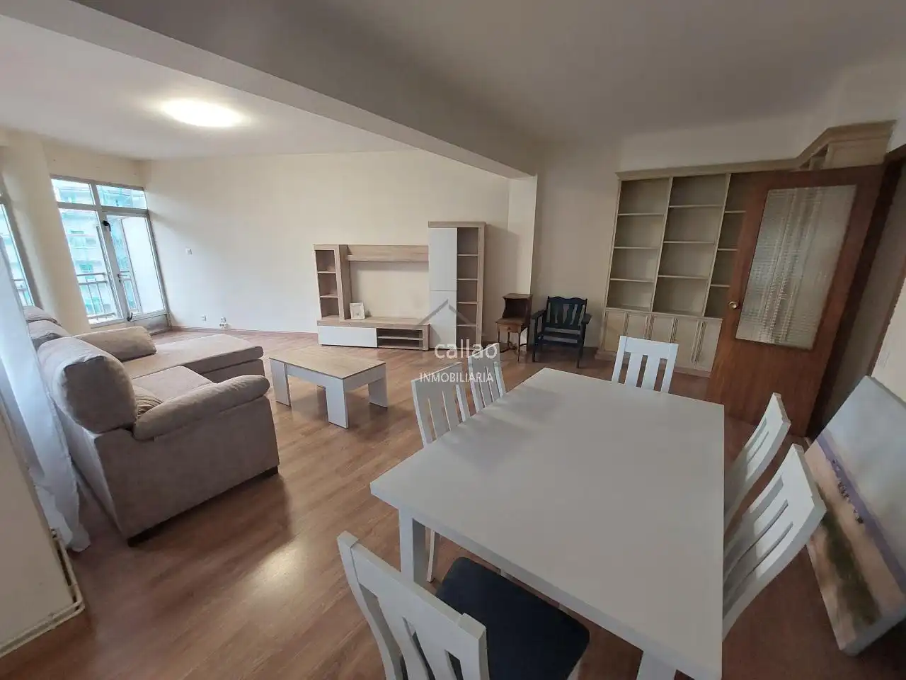 Living room of Flat for rent in Ferrol  with Heating, Furnished and Balcony