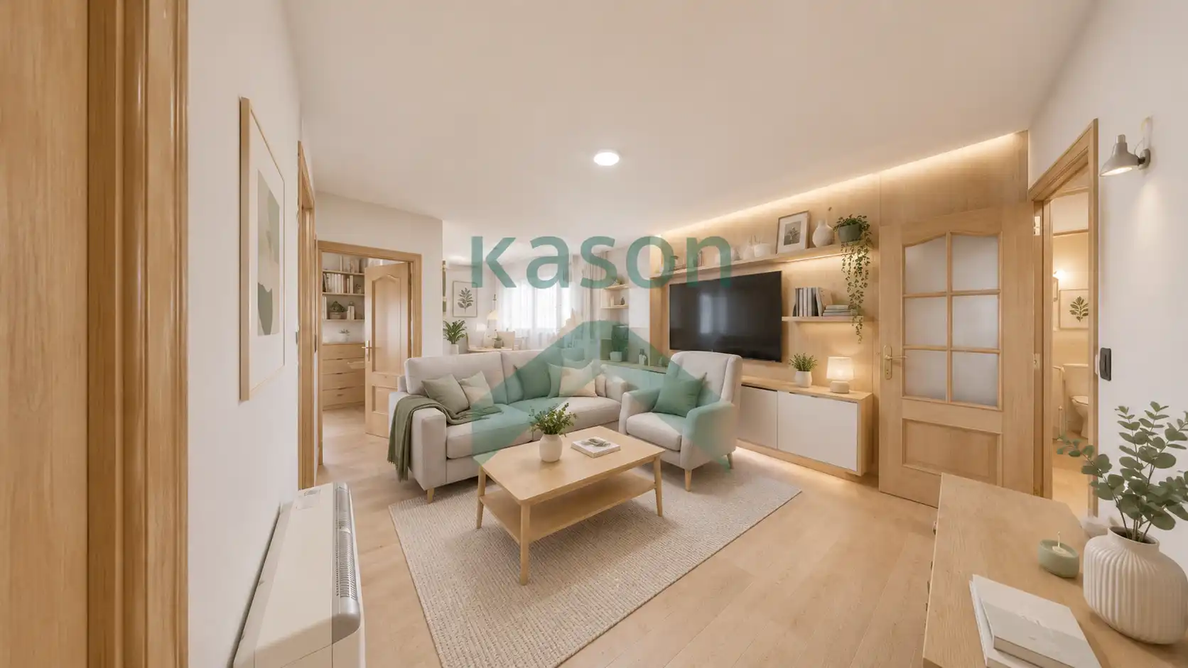 Living room of Flat for sale in Madrid  with Air Conditioner and Heating