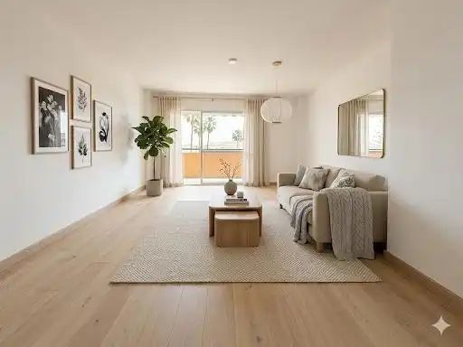 Sala de estar de Piso en venta en Torremolinos con Terraza y Piscina comunitaria