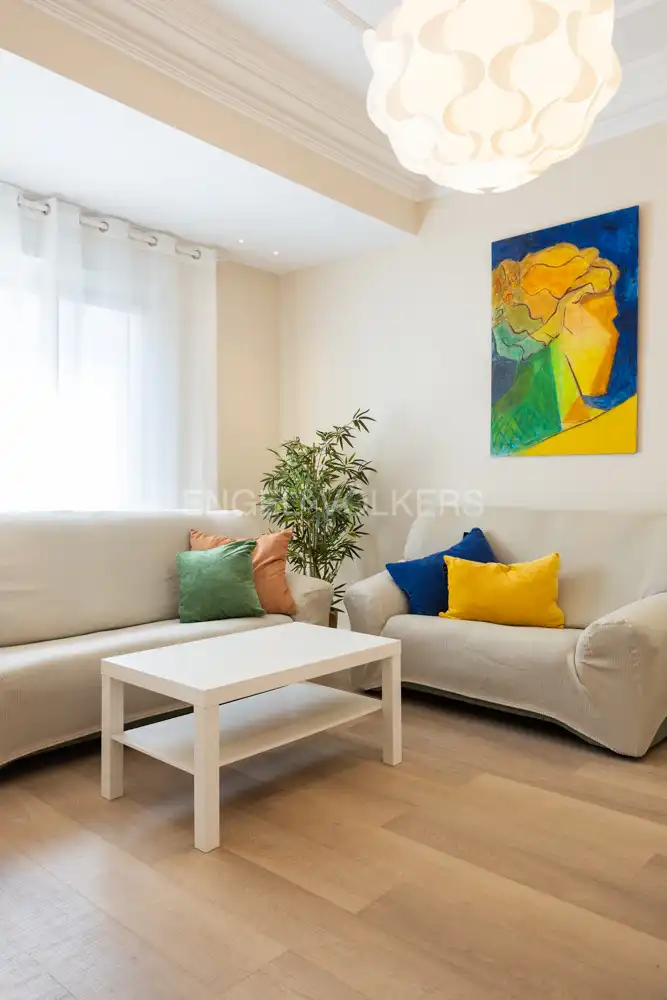 Wohnzimmer von Wohnung zur Miete in Valencia mit Klimaanlage, Heizung und Möbliert