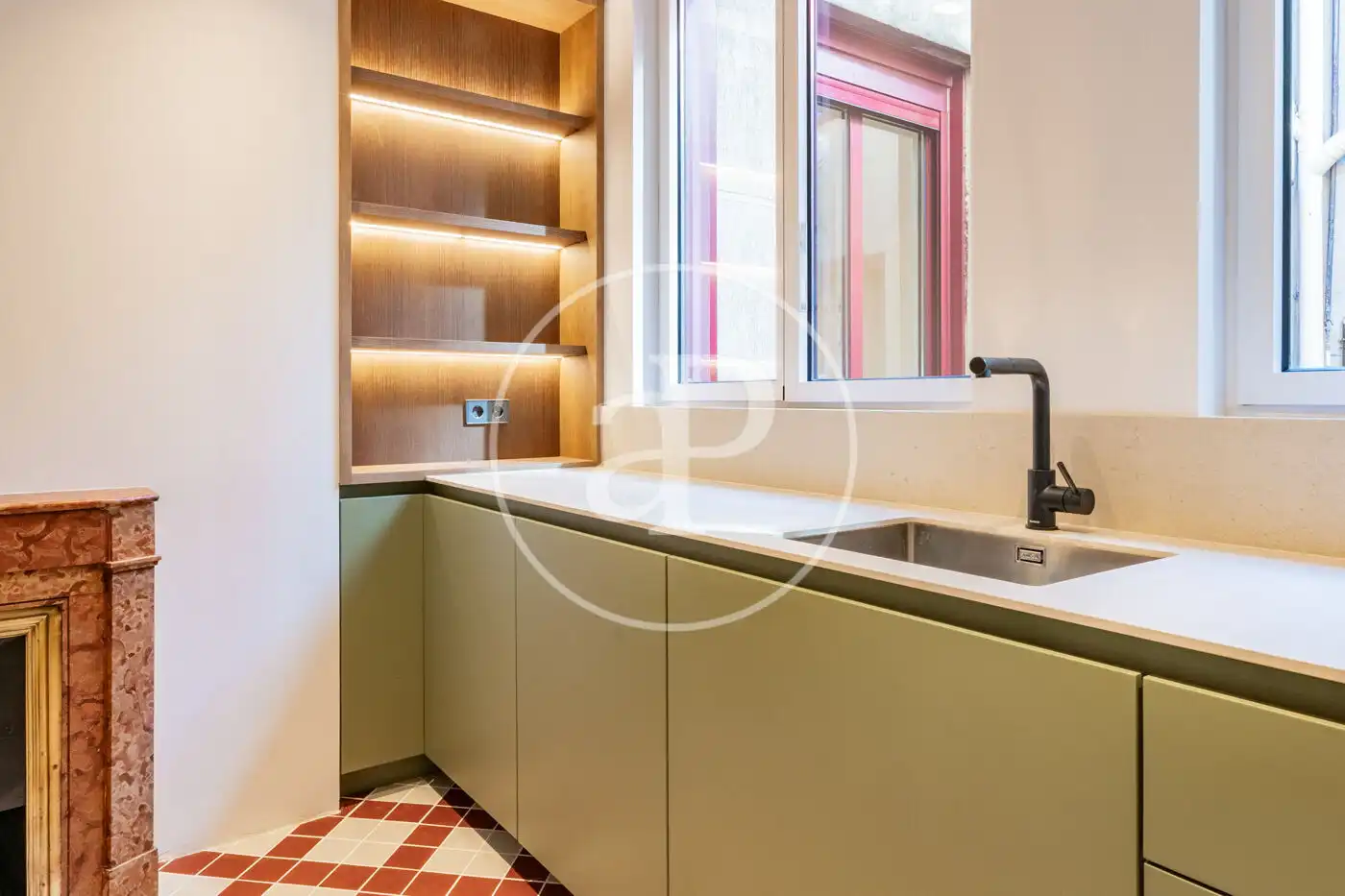 Kitchen of Flat for sale in Madrid  with Air Conditioner, Heating and Balcony