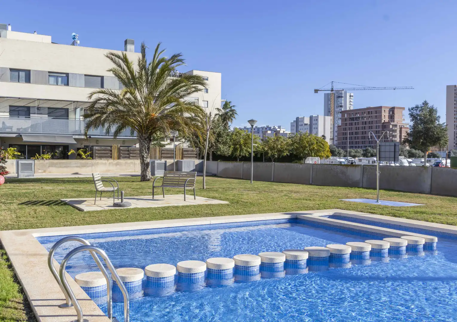 Swimming pool of Houses for sale in La Pobla de Farnals  with Air Conditioner, Heating and Private garden