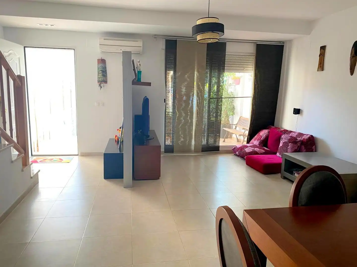 Sala de estar de Casa adosada en venta en Vallada con Aire acondicionado, Jardín privado y Terraza