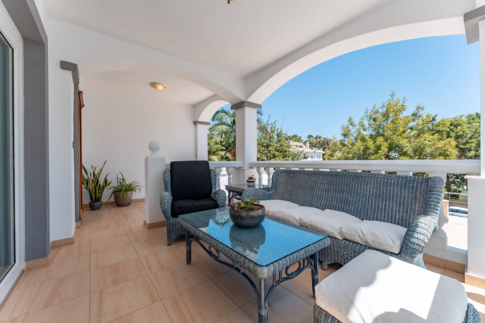 Terrassa de Casa adosada de lloguer en Benalmádena amb Aire condicionat, Terrassa i Piscina