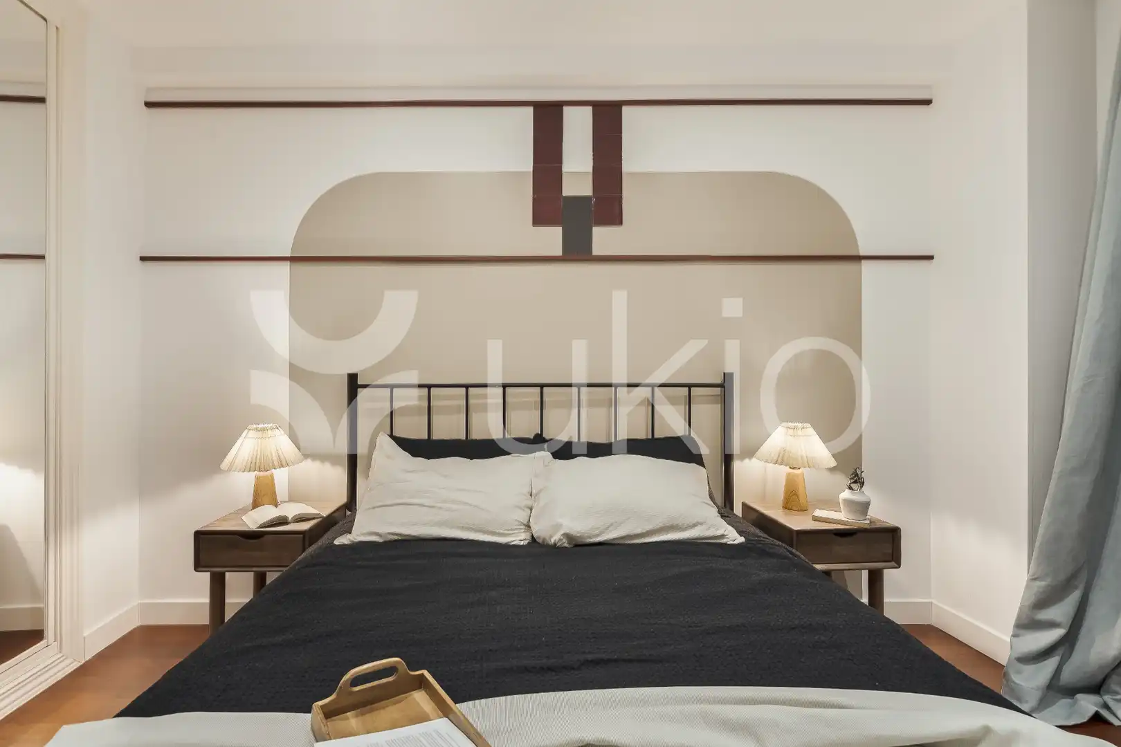 Schlafzimmer von Wohnungen zur Miete in Madrid mit Klimaanlage, Heizung und Möbliert