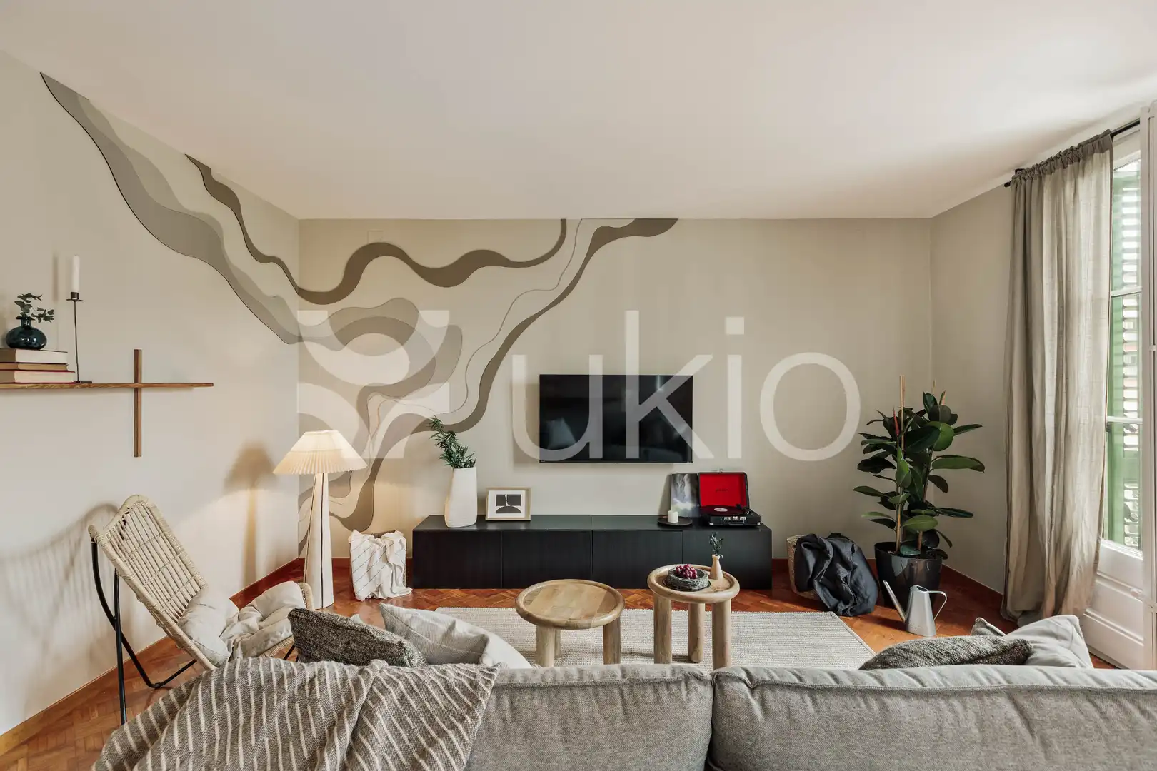 Sala d'estar de Apartament de lloguer en Barcelona amb Aire condicionat, Calefacció i Moblat