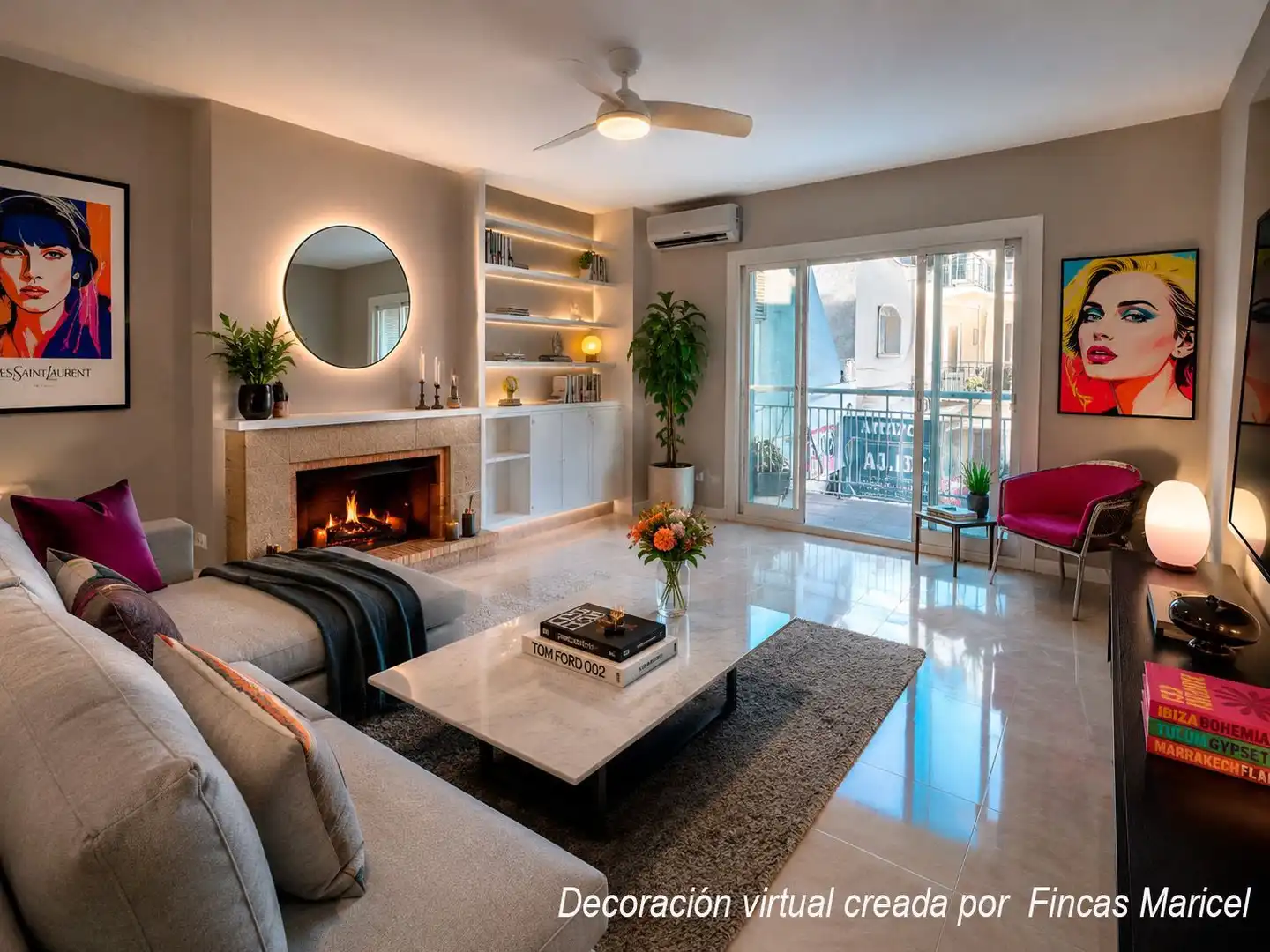 Wohnzimmer von Maisonette zum Verkauf in Sitges mit Klimaanlage, Heizung und Terrasse