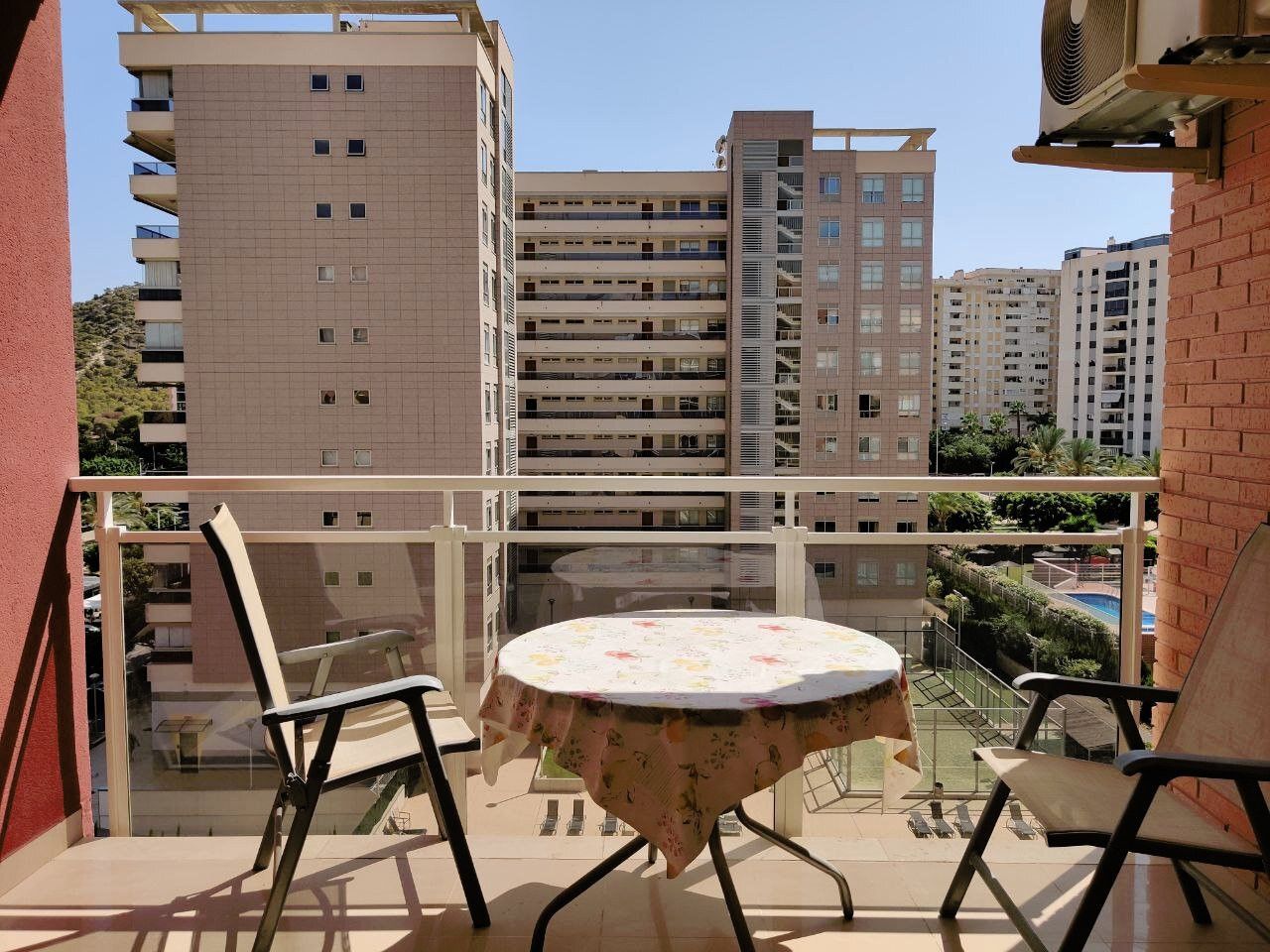 Terraza de Apartamento en venta en Villajoyosa / La Vila Joiosa con Aire acondicionado, Jardín privado y Piscina