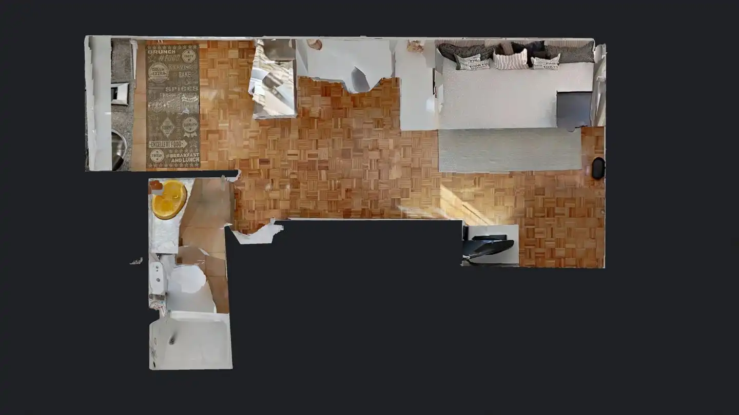 Küche von Wohnung zur Miete in Oviedo  mit Heizung, Parkett und Möbliert