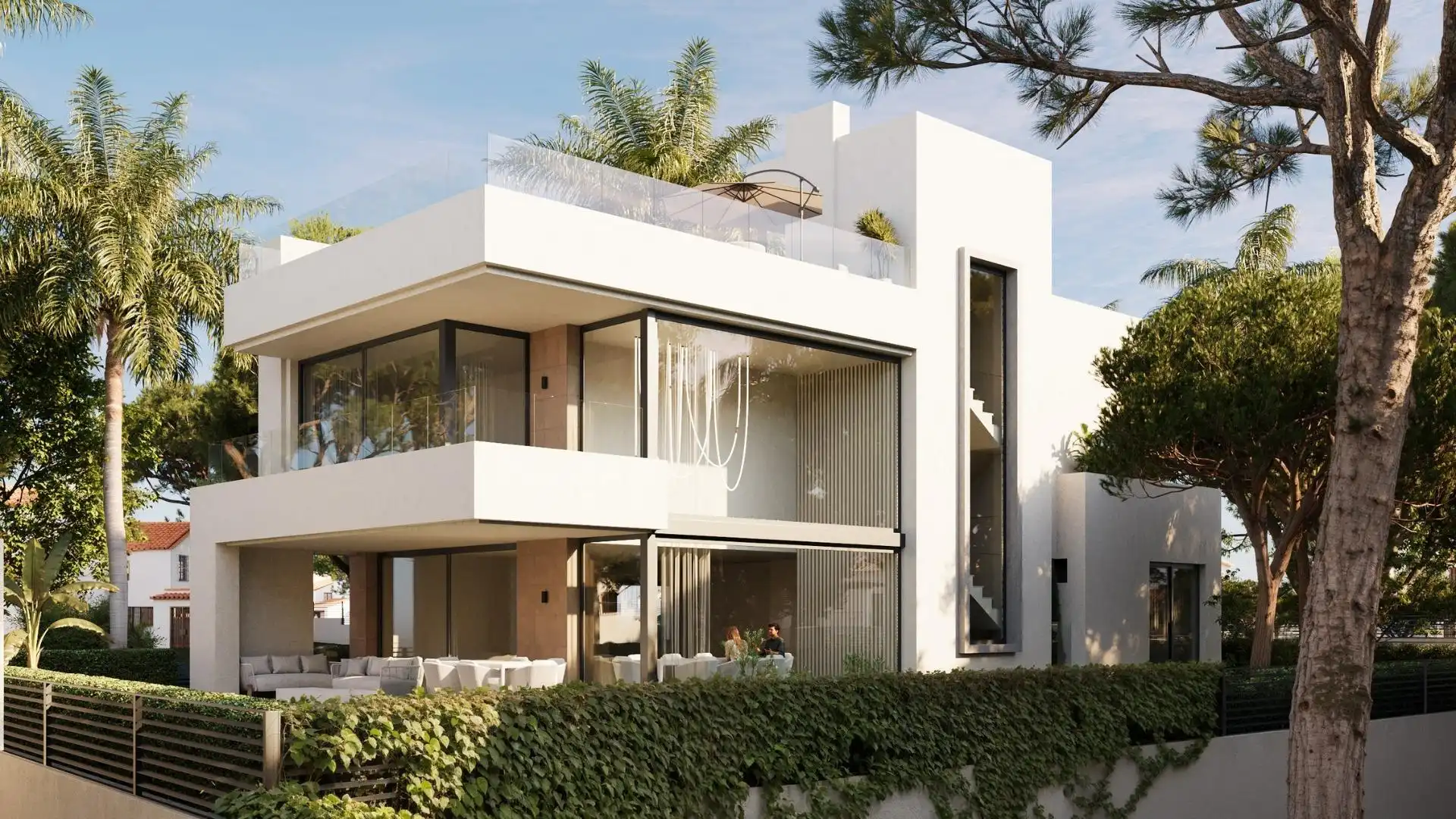Exterior view of Houses for sale in Marbella  with Air Conditioner, Heating and Private garden