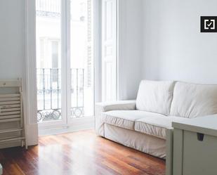 Living room of Flat to rent in  Madrid Capital  with Air Conditioner, Heating and Furnished