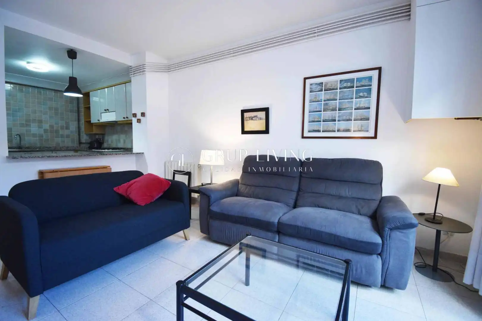 Sala de estar de Piso en venta en Sitges con Aire acondicionado, Calefacción y Amueblado