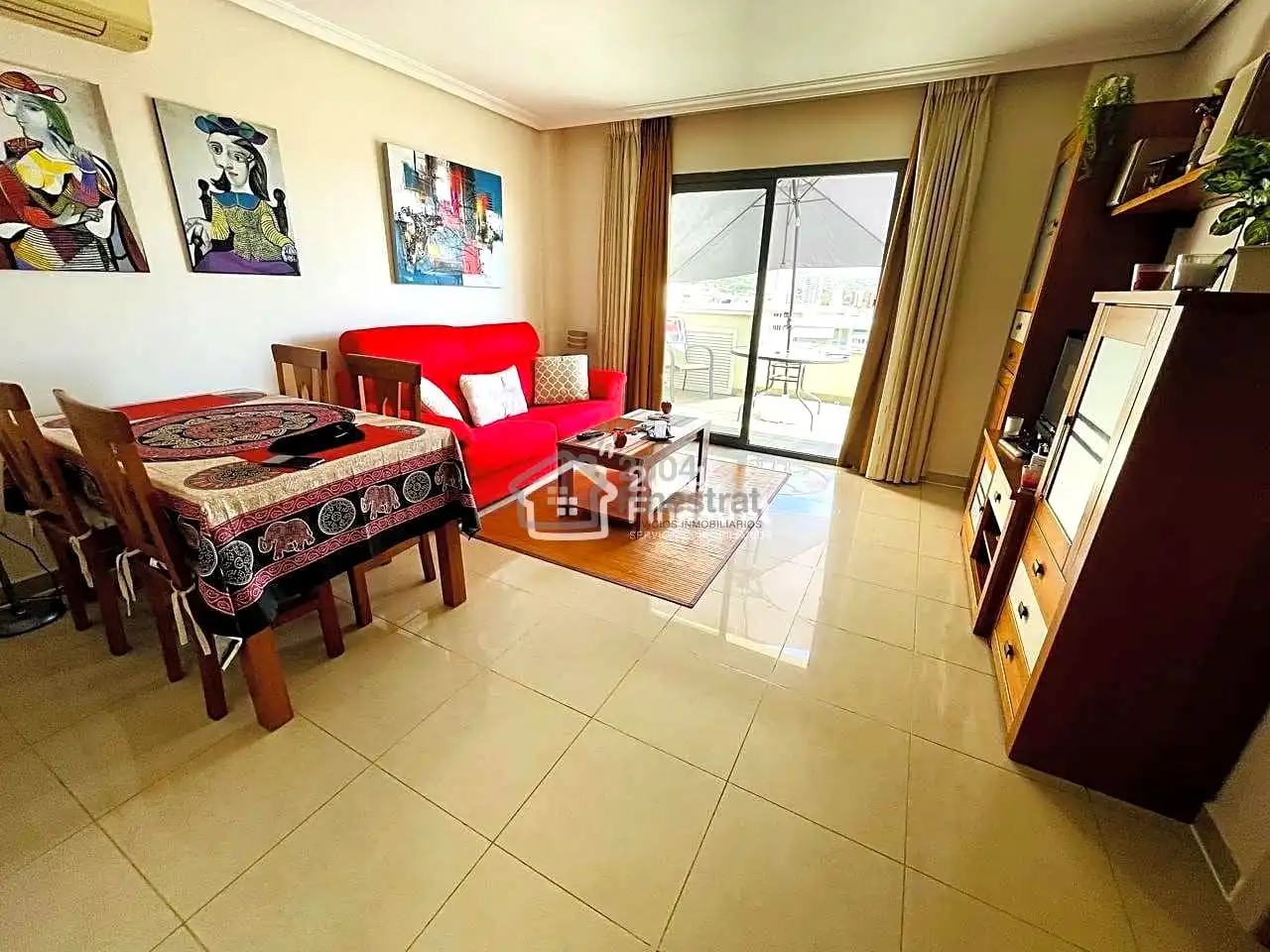 Wohnzimmer von Wohnung zum Verkauf in Villajoyosa / La Vila Joiosa mit Klimaanlage, Terrasse und Möbliert