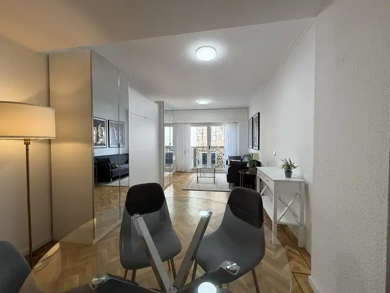 Living room of Study for rent in Madrid  with Air Conditioner and Furnished