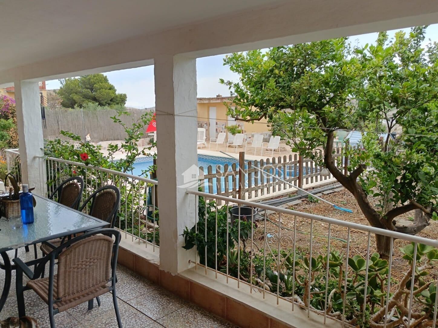 Terrassa de Casa o xalet en venda en Aspe amb Aire condicionat, Jardí privat i Terrassa