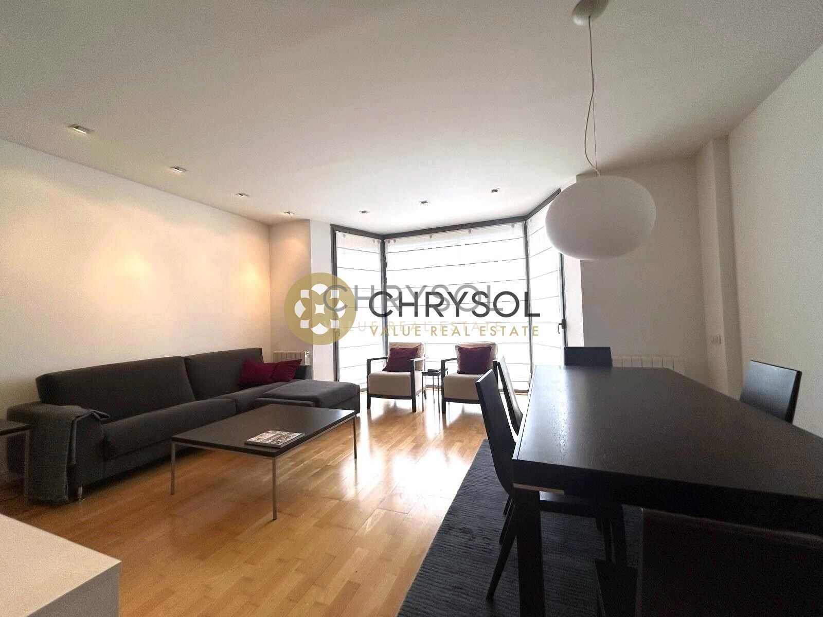 Sala de estar de Piso de alquiler en  Barcelona Capital con Aire acondicionado, Calefacción y Parquet