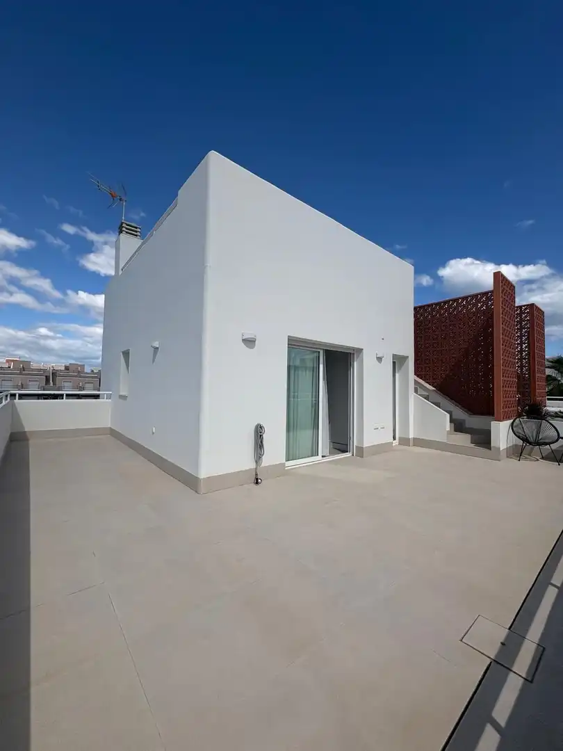 Vista exterior de Casa o chalet en venta en Pilar de la Horadada con Aire acondicionado, Calefacción y Jardín privado