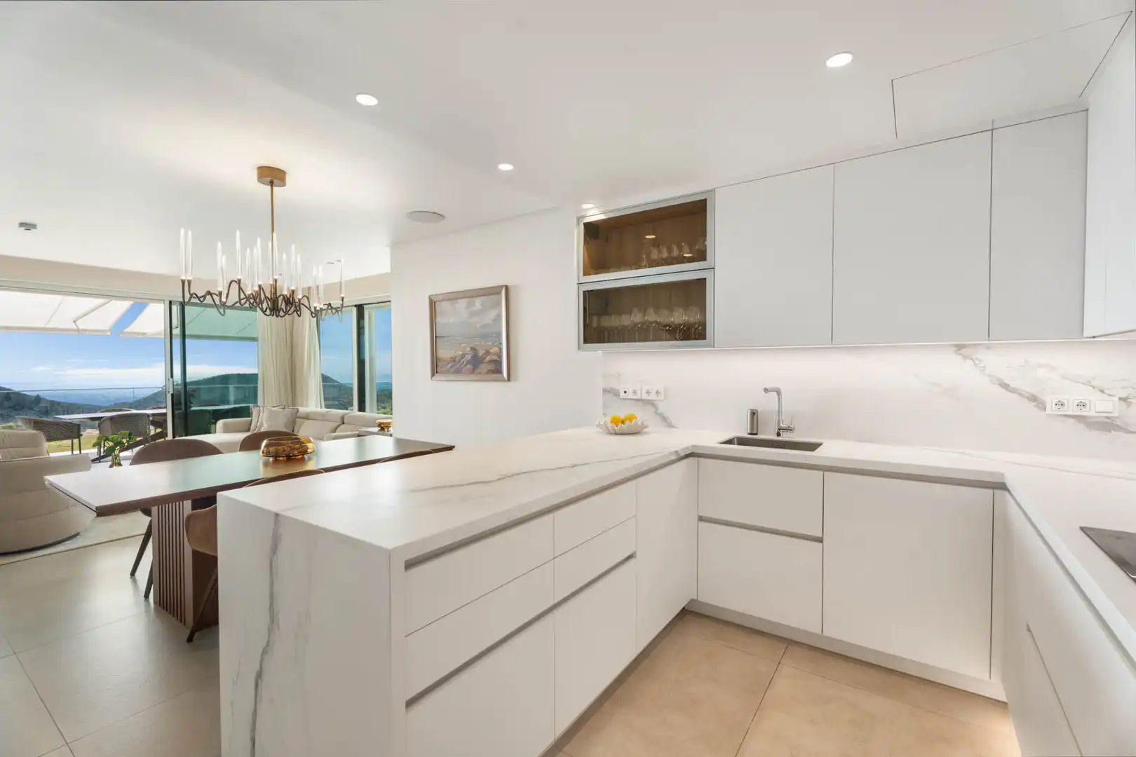 Cocina de Planta baja en venta en Ojén con Aire acondicionado, Jardín privado y Terraza